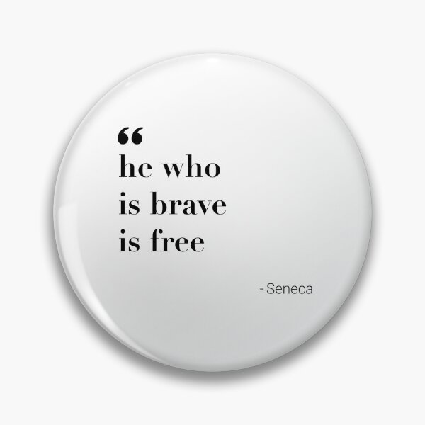 Item preview, Brave Stoic Quote Wallpaper Seneca Motivational Inspirational Modern Wall Art Home Decor Minimalist Clear designed and sold by Lichtbildfang.