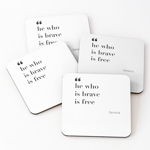 Item preview, Brave Stoic Quote Wallpaper Seneca Motivational Inspirational Modern Wall Art Home Decor Minimalist Clear designed and sold by Lichtbildfang.