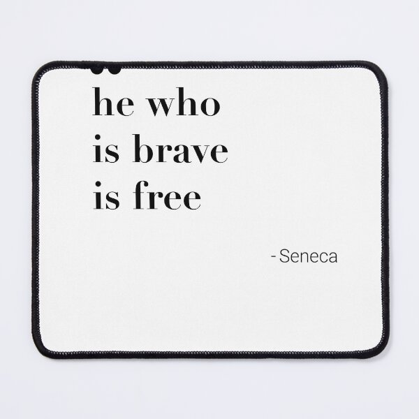 Item preview, Brave Stoic Quote Wallpaper Seneca Motivational Inspirational Modern Wall Art Home Decor Minimalist Clear designed and sold by Lichtbildfang.