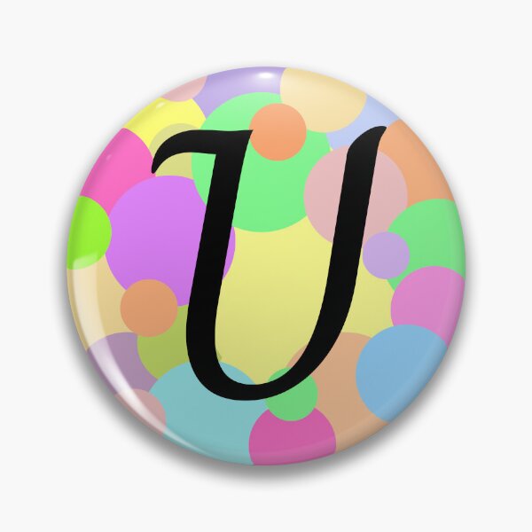 Item preview, Colorful Pastel Bubbles Upper Case Letter U Monogram designed and sold by MGonline.