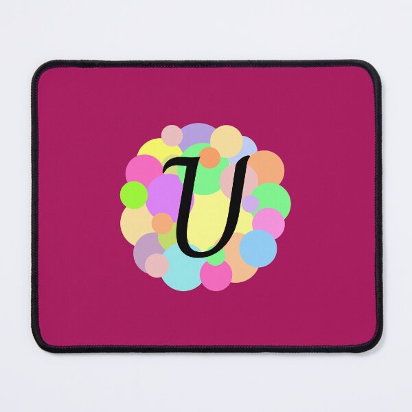 Item preview, Colorful Pastel Bubbles Upper Case Letter U Monogram designed and sold by MGonline.