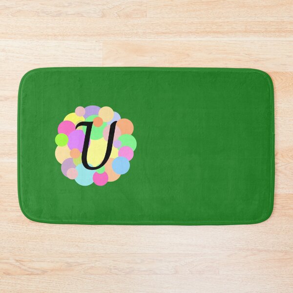 Item preview, Colorful Pastel Bubbles Upper Case Letter U Monogram designed and sold by MGonline.