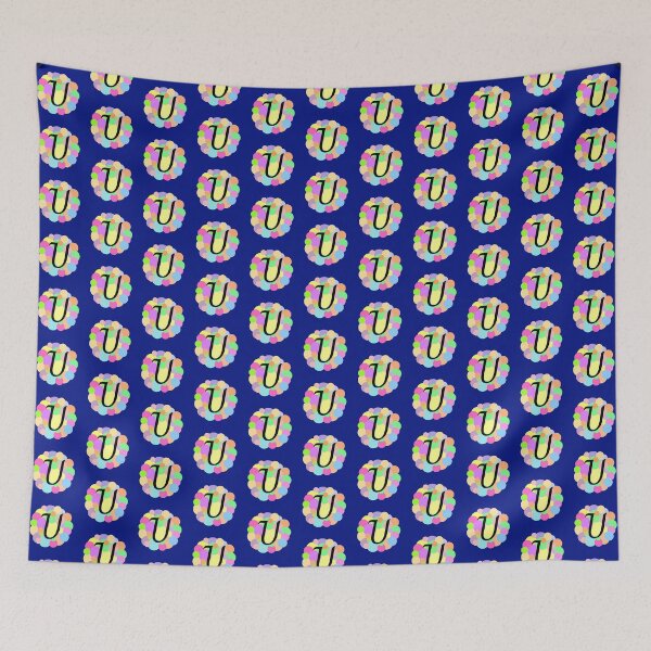 Item preview, Colorful Pastel Bubbles Upper Case Letter U Monogram designed and sold by MGonline.