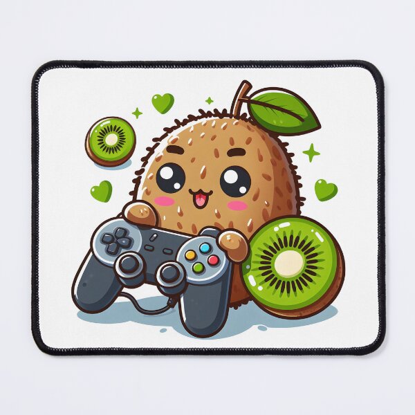 Item preview, Kawaii Kiwi With Game Controller designed and sold by CanvasCutie.