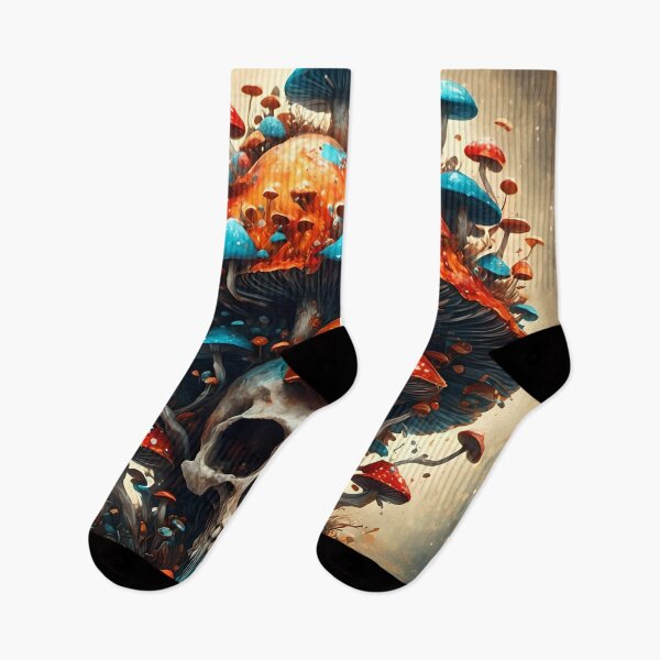 Item preview, Skull and mushrooms designed and sold by Po11en.