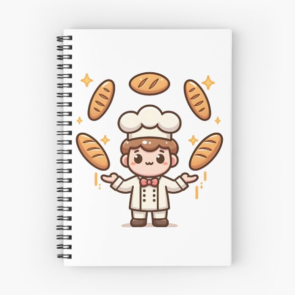 Item preview, Kawaii Baker With Bread-Shaped Bow Tie designed and sold by CanvasCutie.