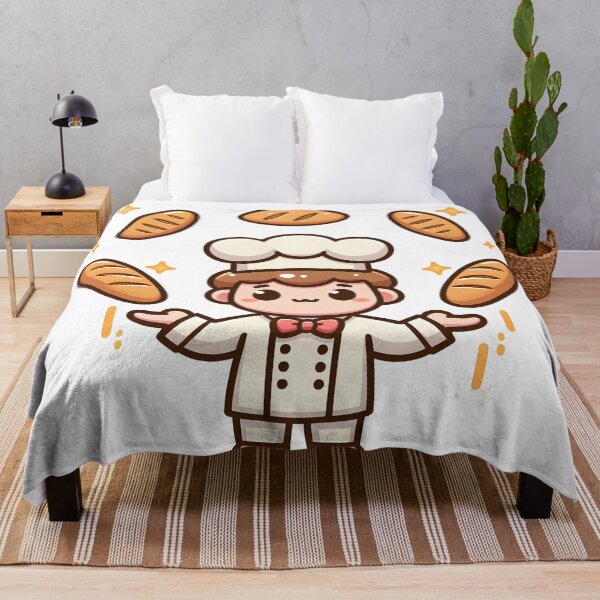 Item preview, Kawaii Baker With Bread-Shaped Bow Tie designed and sold by CanvasCutie.