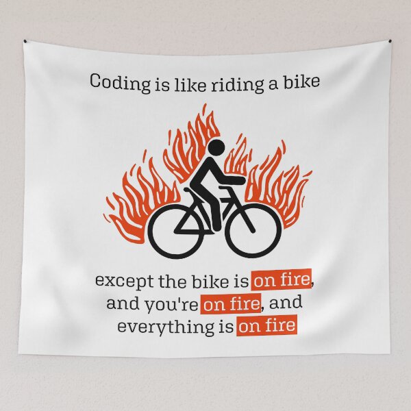 Item preview, Coding is like riding a bike designed and sold by Code  Monkeys.