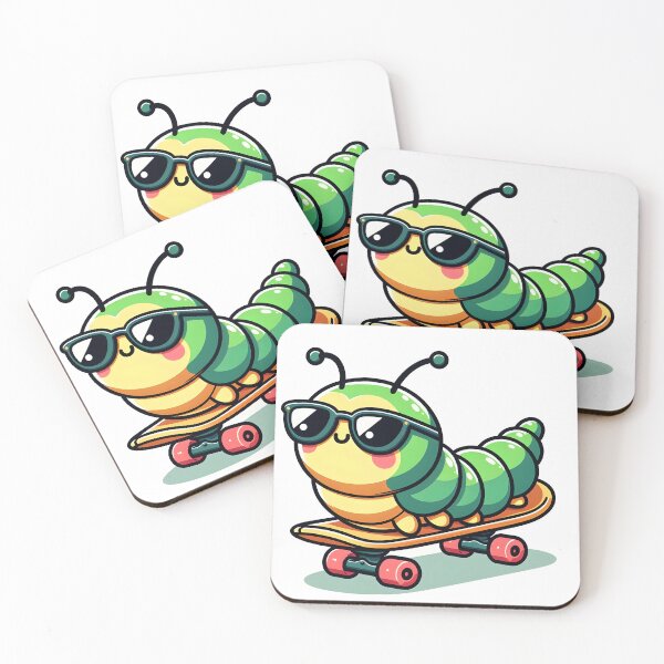 Item preview, Kawaii Caterpillar With Sunglasses designed and sold by CanvasCutie.