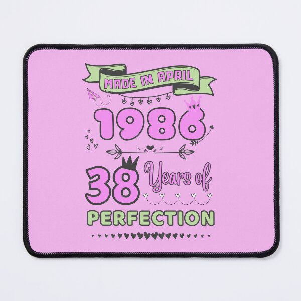 Item preview, Made in april 1986 38 Years of Perfection, 38th Birthday stickers, Officially 38, Women Birthday Stickers, Personalized 38th Birthday Gift designed and sold by amchtakkosa1.