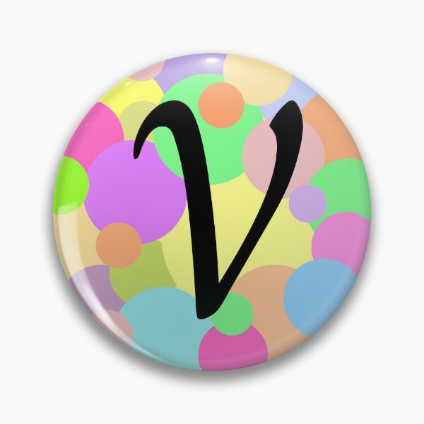 Item preview, Colorful Pastel Bubbles Upper Case Letter V Monogram designed and sold by MGonline.