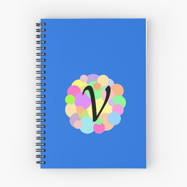 Item preview, Colorful Pastel Bubbles Upper Case Letter V Monogram designed and sold by MGonline.
