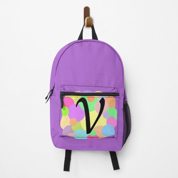 Item preview, Colorful Pastel Bubbles Upper Case Letter V Monogram designed and sold by MGonline.