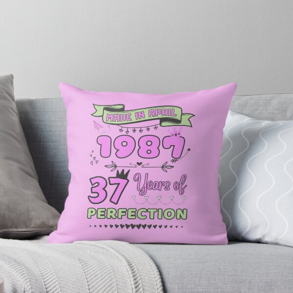Item preview, Made in april 1987 37 Years of Perfection, 37th Birthday sticker, Officially 37, Women Birthday sticker, Personalized 37th Birthday Gift designed and sold by amchtakkosa1.