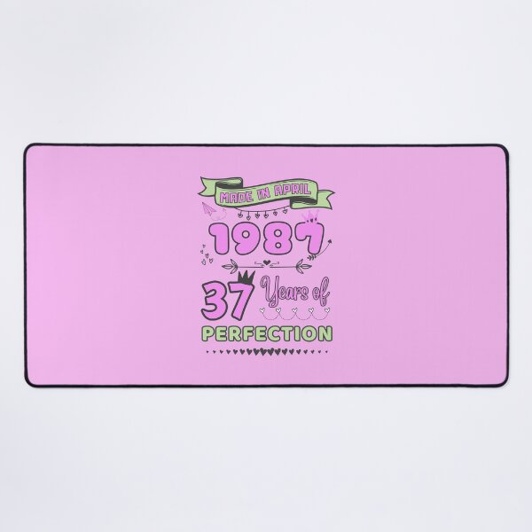 Item preview, Made in april 1987 37 Years of Perfection, 37th Birthday sticker, Officially 37, Women Birthday sticker, Personalized 37th Birthday Gift designed and sold by amchtakkosa1.