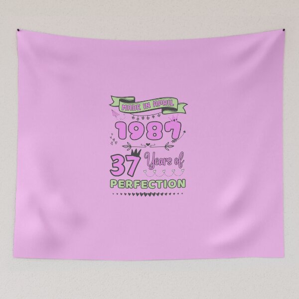 Item preview, Made in april 1987 37 Years of Perfection, 37th Birthday sticker, Officially 37, Women Birthday sticker, Personalized 37th Birthday Gift designed and sold by amchtakkosa1.
