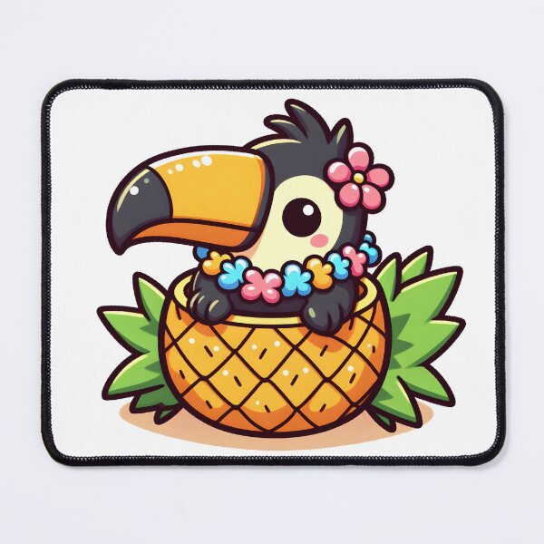 Item preview, Kawaii Toucan With Hawaiian Lei designed and sold by CanvasCutie.
