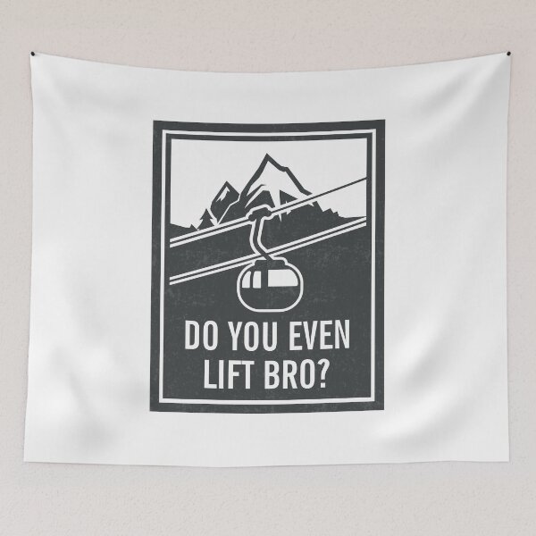 Item preview, do you even lift bro - ski lift designed and sold by Gravy-tee07.