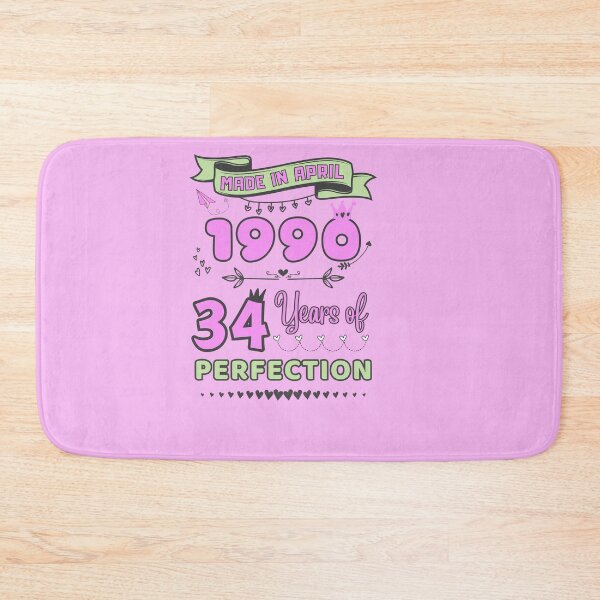 Item preview, Made in april 1990 34 Years of Perfection, 34th Birthday Shirt, Officially 34, Women Birthday shirt ,Personalized 34th Birthday Gift designed and sold by amchtakkosa1.