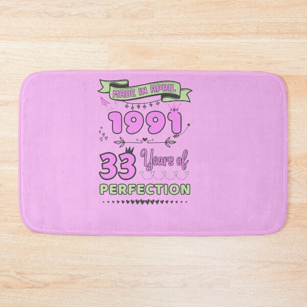 Item preview, Made in april 1991 33 Years of Perfection, 33rd Birthday Shirt, Officially 33, Women Birthday shirt ,Personalized 33rd Birthday Gift designed and sold by amchtakkosa1.