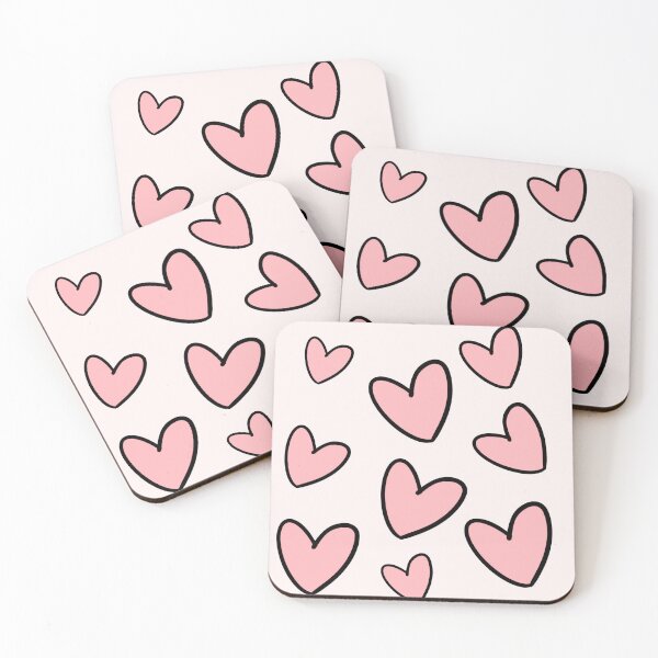 Item preview, Pink Hearts Stickers designed and sold by TheFallenArt.
