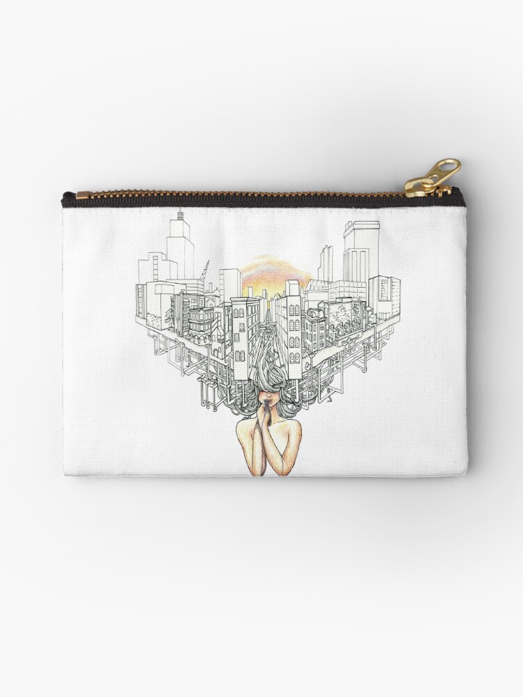 Thumbnail 1 of 4, Zipper Pouch, Sewer Princess Sunset designed and sold by serenekitchen.