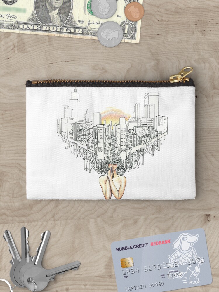 Thumbnail 3 of 4, Zipper Pouch, Sewer Princess Sunset designed and sold by serenekitchen.