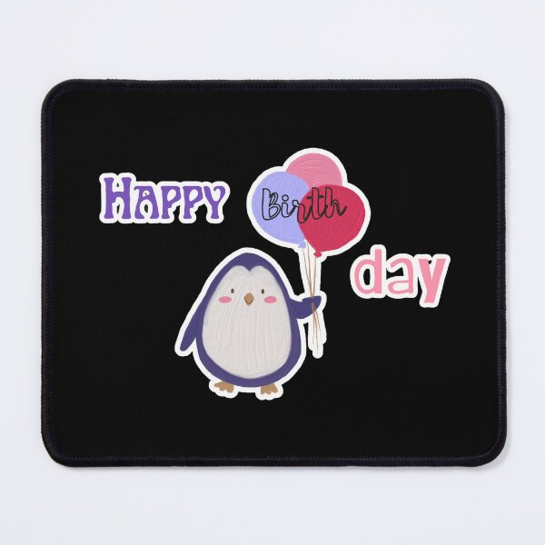 Item preview, Happy birthday texted with cute penguin having balloons. designed and sold by Chicas-wonder.