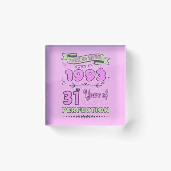 Item preview, Made in april 1993 31 Years of Perfection, 31st Birthday mug, Officially 31, Women Birthday mug,Personalized 31st Birthday Gift designed and sold by amchtakkosa1.