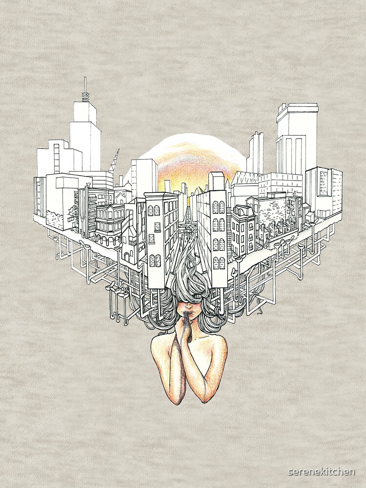 Thumbnail 5 of 5, Zipped Hoodie, Sewer Princess Sunset designed and sold by serenekitchen.