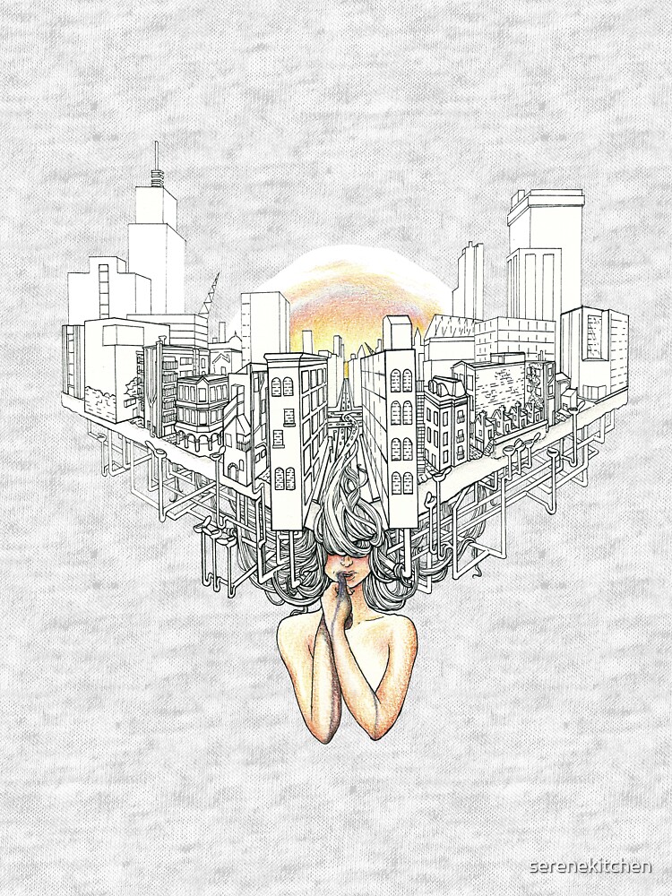 Thumbnail 7 of 7, Tri-blend T-Shirt, Sewer Princess Sunset designed and sold by serenekitchen.