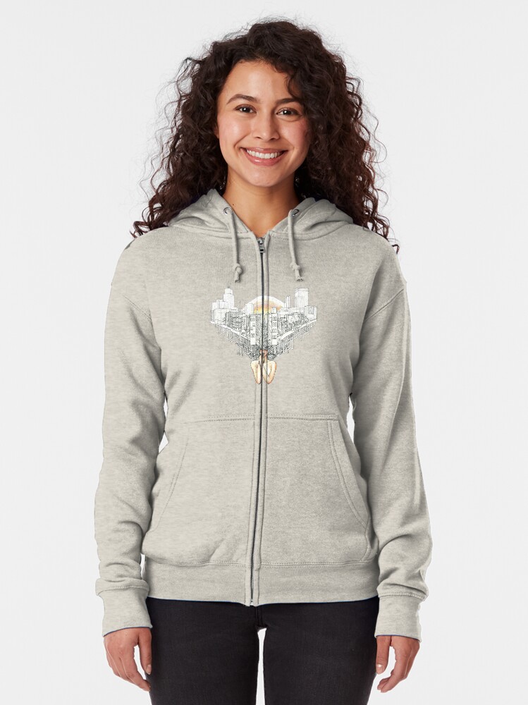 Thumbnail 2 of 5, Zipped Hoodie, Sewer Princess Sunset designed and sold by serenekitchen.