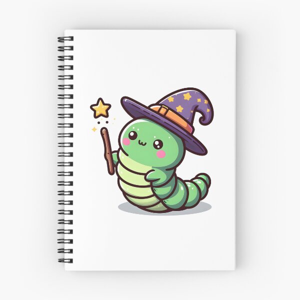 Item preview, Kawaii Caterpillar With Wizard Hat designed and sold by CanvasCutie.