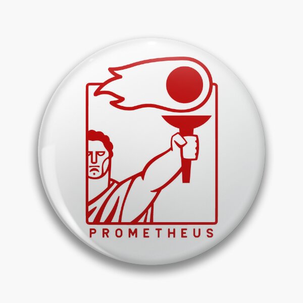 Artikelvorschau, Minimalistische Kunst von Prometheus. Für Geek-Mythologie-Fans in roter Tinte entworfen und verkauft von martodesign.
