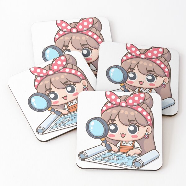 Item preview, Kawaii Interior Designer With Polka-Dot Headband designed and sold by CanvasCutie.