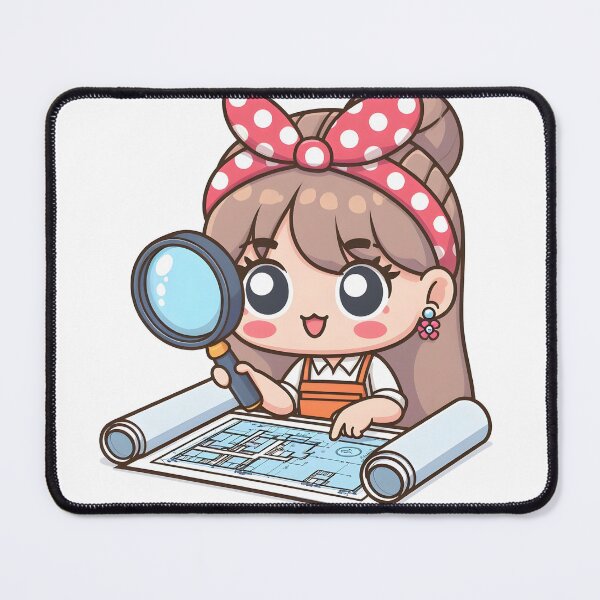 Item preview, Kawaii Interior Designer With Polka-Dot Headband designed and sold by CanvasCutie.