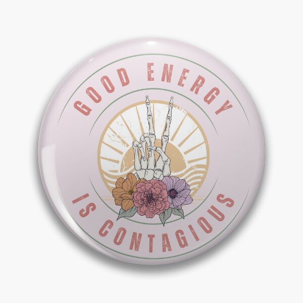 Item preview, Good Energy Is Contagious Summer Skeleton Hand designed and sold by SunfullyYours.