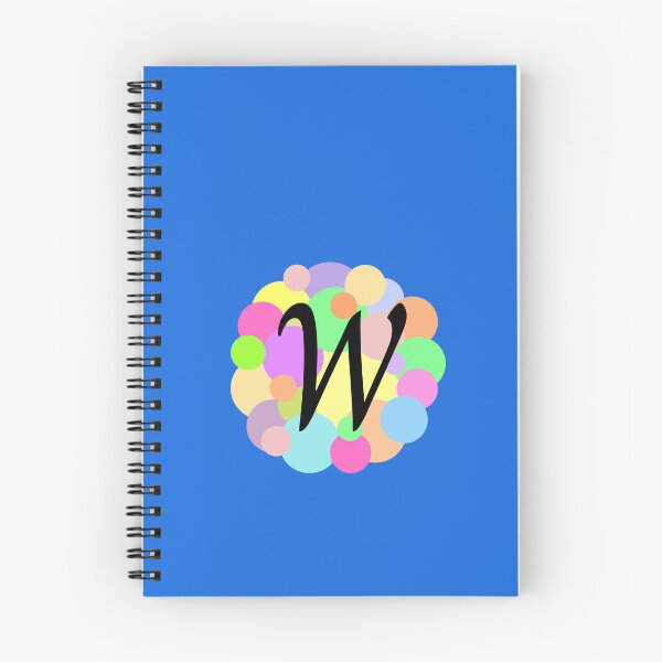 Item preview, Colorful Pastel Bubbles Upper Case Letter W Monogram designed and sold by MGonline.