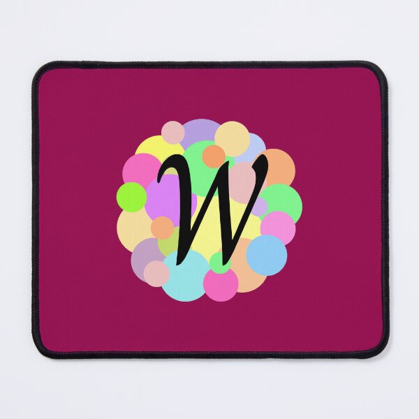 Item preview, Colorful Pastel Bubbles Upper Case Letter W Monogram designed and sold by MGonline.