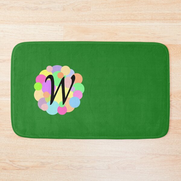 Item preview, Colorful Pastel Bubbles Upper Case Letter W Monogram designed and sold by MGonline.