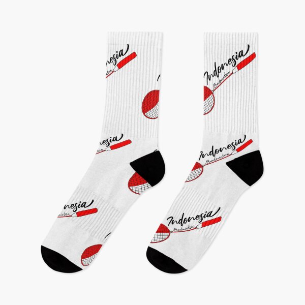 Item preview, Indonesia Flag of Badminton Racquet Support (Indonesian) Badminton Pride Flag  designed and sold by FociCreate.
