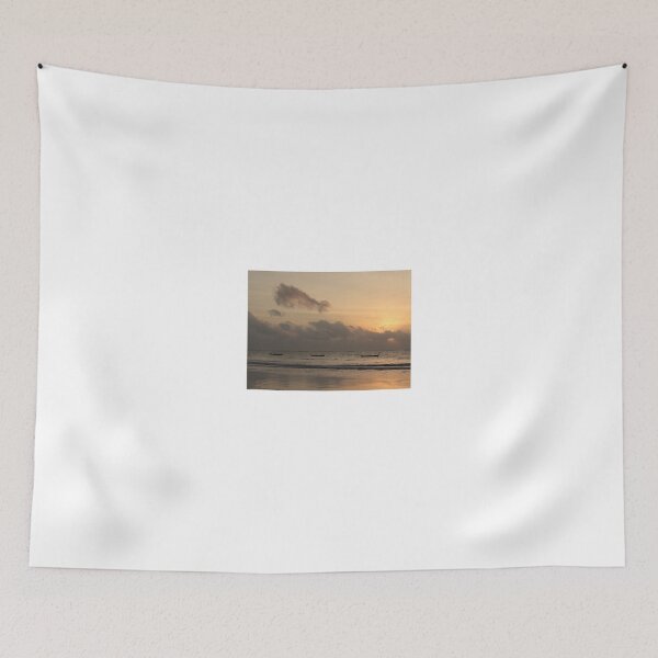 Item preview, sunrise on the beach with wooden dhows designed and sold by exploramum.