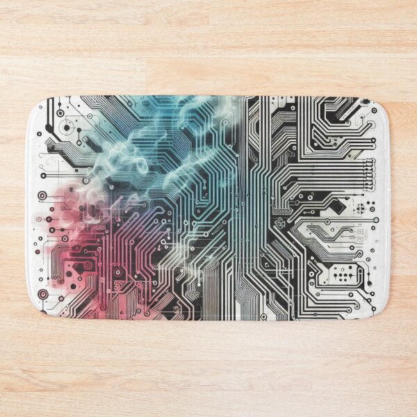 Item preview, Circuitboard Pattern with colored smoke designed and sold by TheModernSociety.