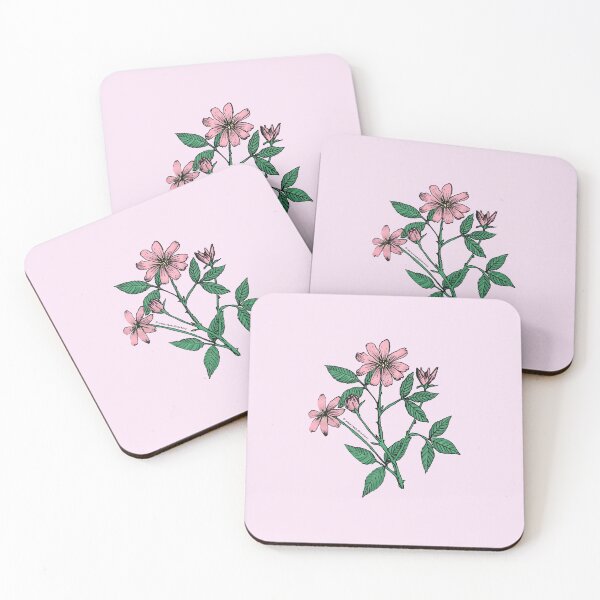 Item preview, Light Pink Pompon Rose Bloom Single 1-7 Petals Almost Flat designed and sold by zenithcreative.