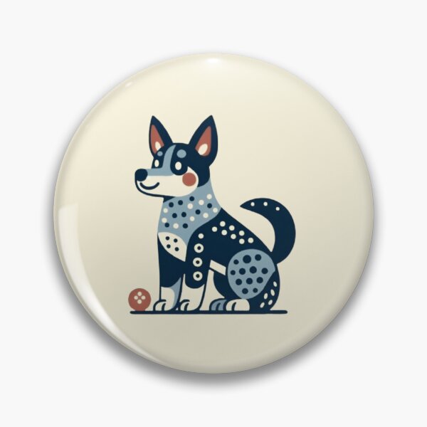 Item preview, Blue Heeler Dog In Folk  designed and sold by printmala.