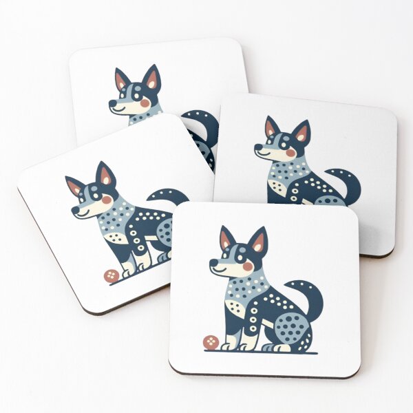 Artikelvorschau, Blue Heeler Hund im Folk entworfen und verkauft von printmala.