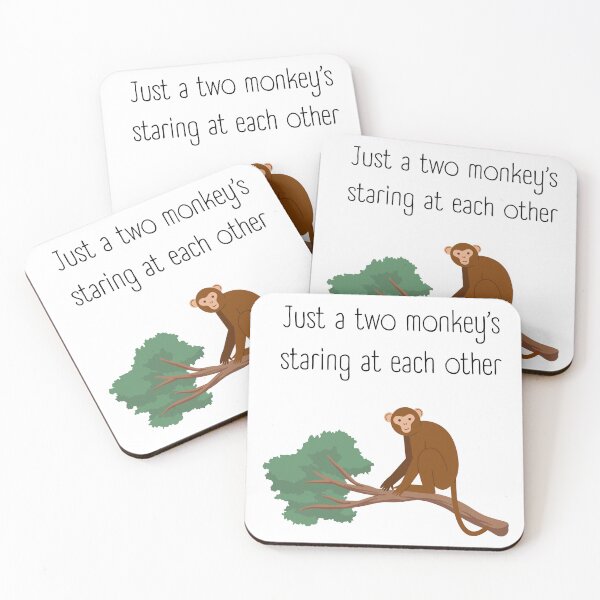 Item preview, Just a two monkey’s staring at each other funny humour sarcasm  designed and sold by MikusOla.