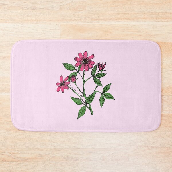Item preview, Mid Pink Pompon Rose Bloom Single 1-7 Petals Almost Flat designed and sold by Rachael Taylor.