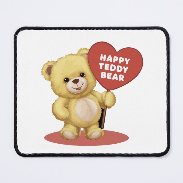 Item preview, Happy Teddy Bear Holding A Sign designed and sold by thespecialtyhub.