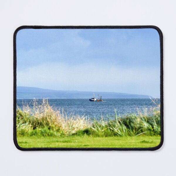 Item preview, Fishing boat moving along the coast at Peninver, Argyll and Bute, Scotland designed and sold by Richard Flint.